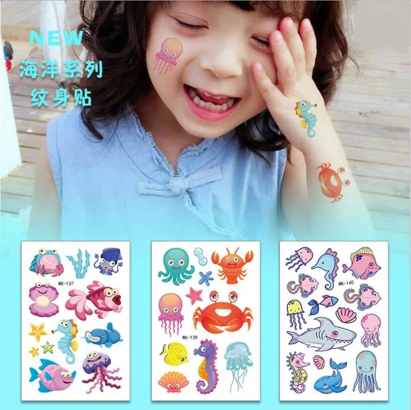 6Pcs/Set Marine Life Temporary Children Tattoo Stickers Cartoon Shark Fish Fake Body Arm Art Waterproof Tattoos 2019
6Pcs/Set Marine Life Temporary Children Tattoo Stickers Cartoon Shark Fish Fake Body Arm Art Waterproof Tattoos 2019