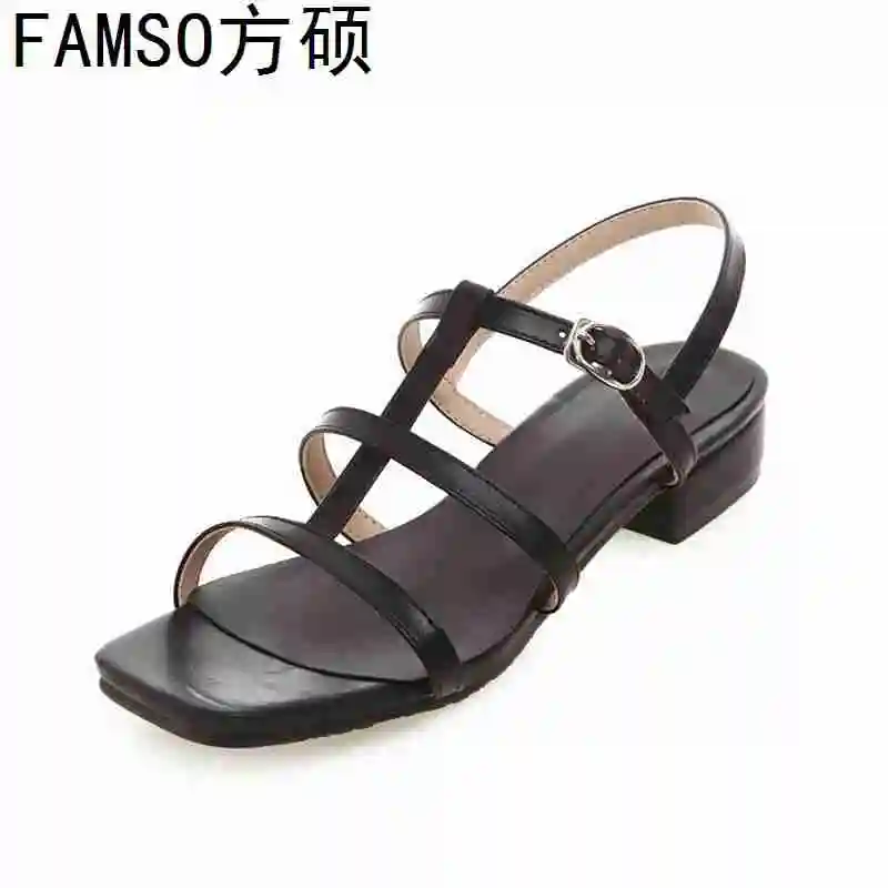 FAMSO 2019 New Shoes Women Sandals Big Size 34-43 Cross-Strap Summer Square Heels Elegant Sandals Summer lady Dress Sandals
FAMSO 2019 New Shoes Women Sandals Big Size 34-43 Cross-Strap Summer Square Heels Elegant Sandals Summer lady Dress Sandals