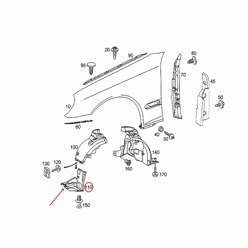 Car Triangular plate Class Suitable for C180 C280mer ced es-be nzC300 Leaf board lining Front triangle lining Fender front liner
Car Triangular plate Class Suitable for C180 C280mer ced es-be nzC300 Leaf board lining Front triangle lining Fender front liner