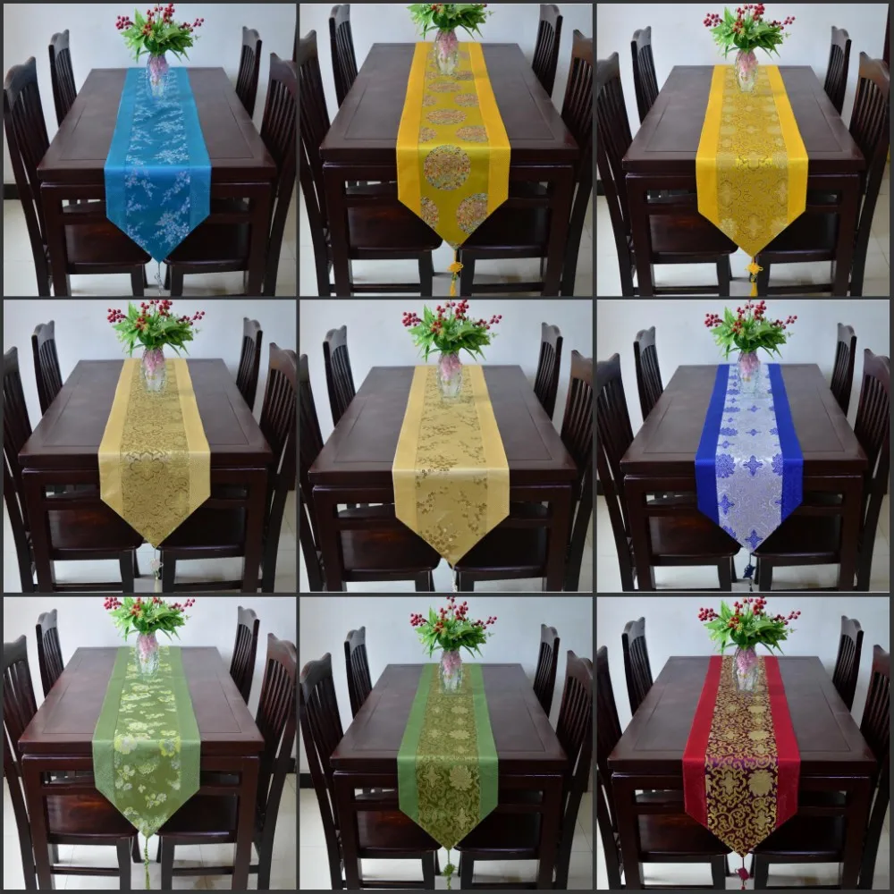 10 Kinds of Styles Upscale Silk Brocade Table Runner Bed Flag Home Tea Table Cloth 33X200CM Tablecloth For Wedding Supplies
10 Kinds of Styles Upscale Silk Brocade Table Runner Bed Flag Home Tea Table Cloth 33X200CM Tablecloth For Wedding Supplies