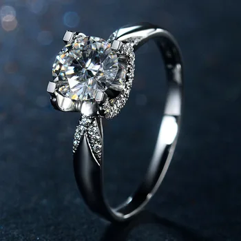 New 1 Carat 18K White Gold Moissanite Diamond Ring Luxury Classic Women Wedding Party Engagement Anniversary Ring 1 Ct 6.5mm
New 1 Carat 18K White Gold Moissanite Diamond Ring Luxury Classic Women Wedding Party Engagement Anniversary Ring 1 Ct 6.5mm