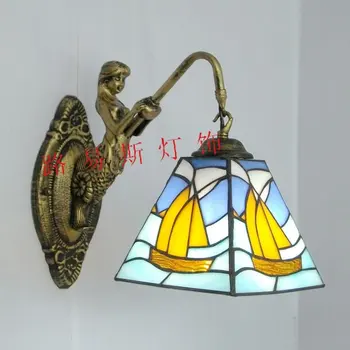 Direct manufacturers Mediterranean blue wall lamp Mermaid bedside lamps restroom mirror lighting Tiffany creative
Direct manufacturers Mediterranean blue wall lamp Mermaid bedside lamps restroom mirror lighting Tiffany creative