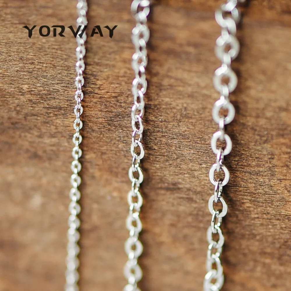 Dainty Silver Flat Oval Cable Chains, Real Rhodium Plated Brass Tiny Chains, 1.2/ 1.6/ 1.8/ 2/ 2.5mm Thin Chains(LK-001)/1 Meter
Dainty Silver Flat Oval Cable Chains, Real Rhodium Plated Brass Tiny Chains, 1.2/ 1.6/ 1.8/ 2/ 2.5mm Thin Chains(LK-001)/1 Meter
