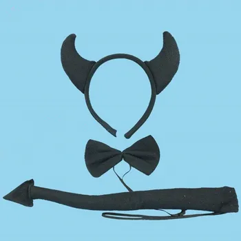 Black Red Devil Horns Headband Tail Tie Kids Adults Demon Hairbands Cosplay Set Party home decor birthday
Black Red Devil Horns Headband Tail Tie Kids Adults Demon Hairbands Cosplay Set Party home decor birthday