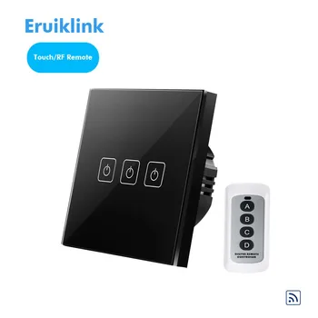 EU/UK Type Eruiklink Wireless Remote Control Switch 3 Gang 1 Way, RF433 Smart Wall Switch, High Sense Touch Light Switch Panel
EU/UK Type Eruiklink Wireless Remote Control Switch 3 Gang 1 Way, RF433 Smart Wall Switch, High Sense Touch Light Switch Panel