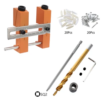 9.5mm Adjustable 3/8" Drill Bits Double Pocket Hole Jig System Doweling Drilling Jig Punch Locator Woodworking Drill Tool
9.5mm Adjustable 3/8" Drill Bits Double Pocket Hole Jig System Doweling Drilling Jig Punch Locator Woodworking Drill Tool