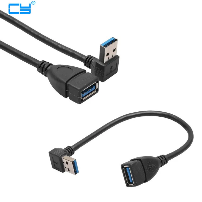 1 шт. USB Стандартный 3 0 правый угол 90 градусов удлинитель адаптер Папа мама шнур до