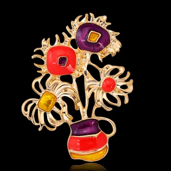 Zlxgirl jewelry 12pcs/lot wholesale Red flower Vase Brooch Jewelry Gold Color Lapel Pins Women Office Lady Suits Bag jewelry
Zlxgirl jewelry 12pcs/lot wholesale Red flower Vase Brooch Jewelry Gold Color Lapel Pins Women Office Lady Suits Bag jewelry