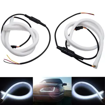 2PCS 45cm Flexible LED Headlight Daytime Lamp Switchback Strip DRL Light With Turn Signal Knight Rider Sequential Flash
2PCS 45cm Flexible LED Headlight Daytime Lamp Switchback Strip DRL Light With Turn Signal Knight Rider Sequential Flash