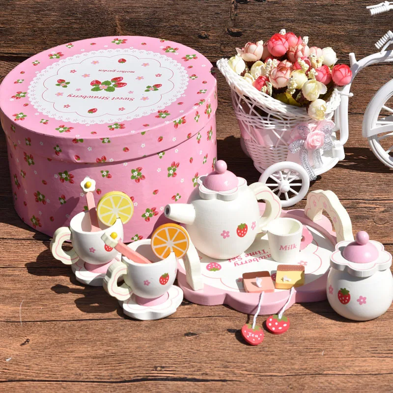 Original Blooming Stars Toys Strawberry Pretend Play Wood Kitchen Toys Pink Afternoon Teapot bowl Dish cup Girl Present Gifts
Original Blooming Stars Toys Strawberry Pretend Play Wood Kitchen Toys Pink Afternoon Teapot bowl Dish cup Girl Present Gifts