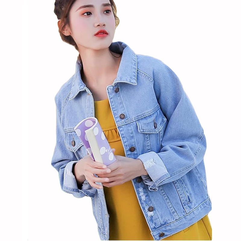 2018 Women Basic Coat Denim Jacket Autumn Winter Outerwear Jackets For Women Jeans Coats Loose Casual BoyFriend Style Blue Black
2018 Women Basic Coat Denim Jacket Autumn Winter Outerwear Jackets For Women Jeans Coats Loose Casual BoyFriend Style Blue Black
