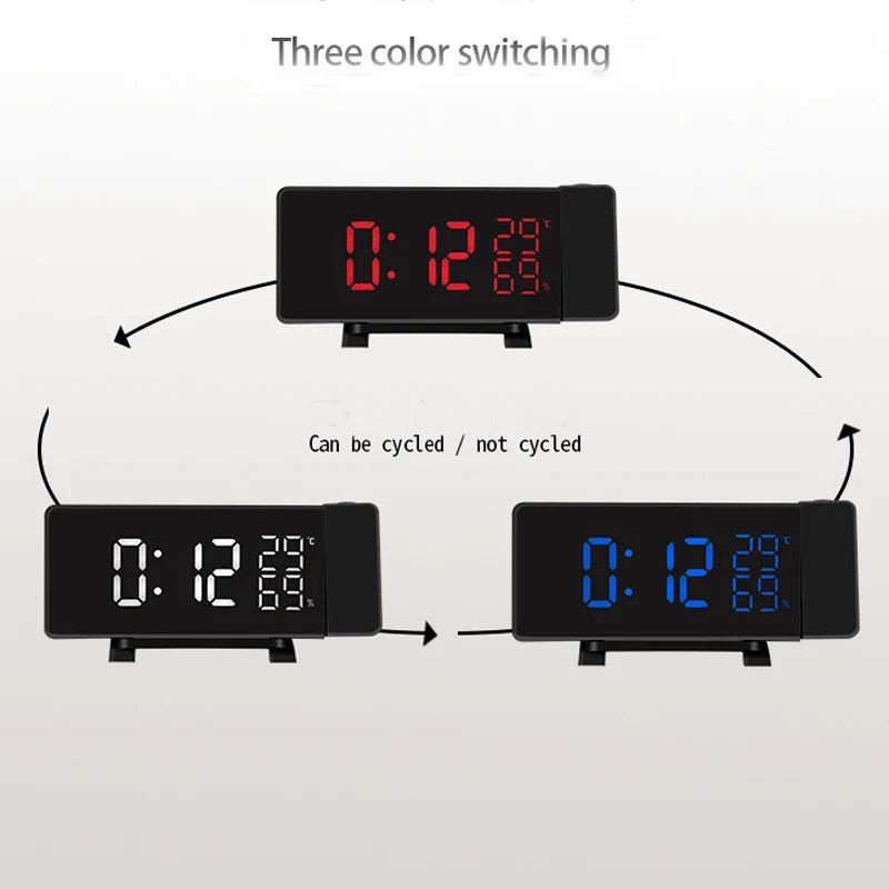 Radio Alarm Clock Projector Digital LED9