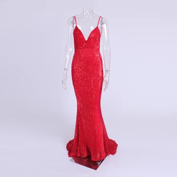 NEW Summer Shiny Sequined Open Back Red Maxi Dress Stretch Backless V Neck Floor Length Full Lining Evening Party Dress
NEW Summer Shiny Sequined Open Back Red Maxi Dress Stretch Backless V Neck Floor Length Full Lining Evening Party Dress