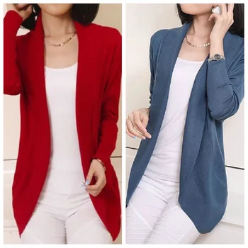 S-XL Spring autumn plus size slim woman thin sweater coat loose In the long section scarf collar cardigan knitwear outerwear
S-XL Spring autumn plus size slim woman thin sweater coat loose In the long section scarf collar cardigan knitwear outerwear