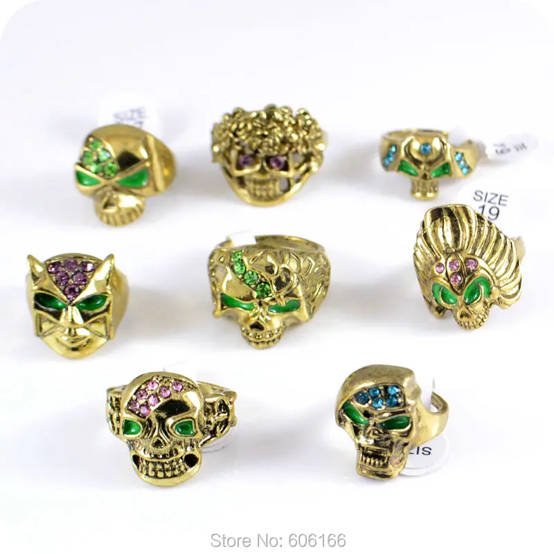 18x Mix Style Skull Rings Punk Gothic Biker Metal Alloy Ring Fashion Jewelry
18x Mix Style Skull Rings Punk Gothic Biker Metal Alloy Ring Fashion Jewelry