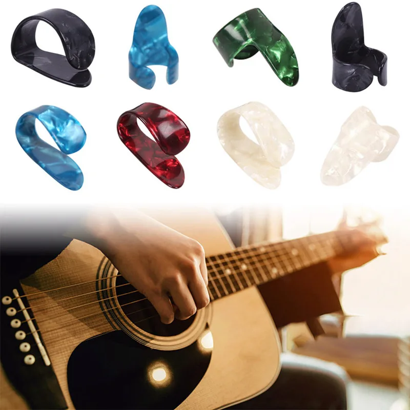 2018 Celluloid Thumb + Finger Guitar Picks Guitar Plectrums Sheath For Acoustic Electric Bass Guitar 2PCS
2018 Celluloid Thumb + Finger Guitar Picks Guitar Plectrums Sheath For Acoustic Electric Bass Guitar 2PCS