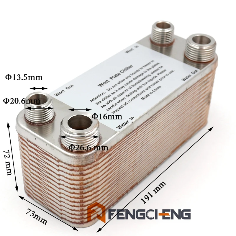 Homebrew Beer 30 plates wort chiller plate heat exchanger B3-12A 304 Staineless Steel Free Shipping
Homebrew Beer 30 plates wort chiller plate heat exchanger B3-12A 304 Staineless Steel Free Shipping