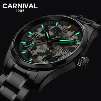 Luxury Brand Carnival Watch Men Quartz Men Watches Tritium Light Luminous Watch Male Waterproof Military reloj hombre C8638G-24
Luxury Brand Carnival Watch Men Quartz Men Watches Tritium Light Luminous Watch Male Waterproof Military reloj hombre C8638G-24