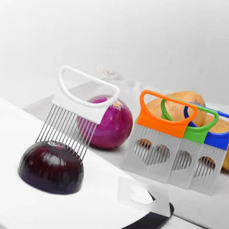 New Shrendders & Slicers Tomato Onion Vegetables Slicer Cutting Aid Holder Guide Slicing Cutter Safe Fork
New Shrendders & Slicers Tomato Onion Vegetables Slicer Cutting Aid Holder Guide Slicing Cutter Safe Fork