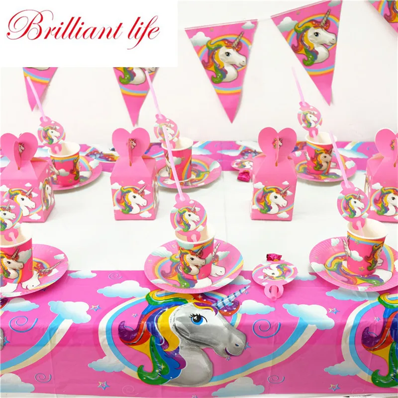 81pcs/lot Unicorn Theme Girl Birthday Party Paper Cup+Plate+Gift Bag+Napkin Wedding Banner+Invitation Card Greeting Card Supply
81pcs/lot Unicorn Theme Girl Birthday Party Paper Cup+Plate+Gift Bag+Napkin Wedding Banner+Invitation Card Greeting Card Supply