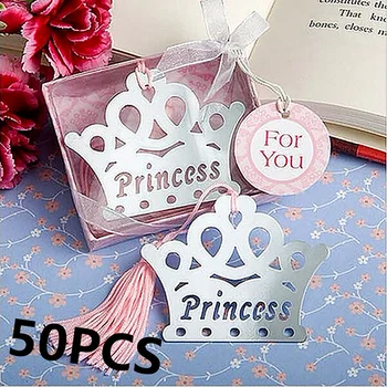 50Pcs Exquisite Princess Crown Bookmarks regalos de boda para los invitados Baby Shower Souvenirs For Girl Gifts Wedding Favors
50Pcs Exquisite Princess Crown Bookmarks regalos de boda para los invitados Baby Shower Souvenirs For Girl Gifts Wedding Favors