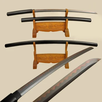 Black Japanese Samurai Katana Shirasaya Sword Damascus Folded Steel Clay Tempered Blade Battle Ready Can Cut Trees Custom 41"
Black Japanese Samurai Katana Shirasaya Sword Damascus Folded Steel Clay Tempered Blade Battle Ready Can Cut Trees Custom 41"
