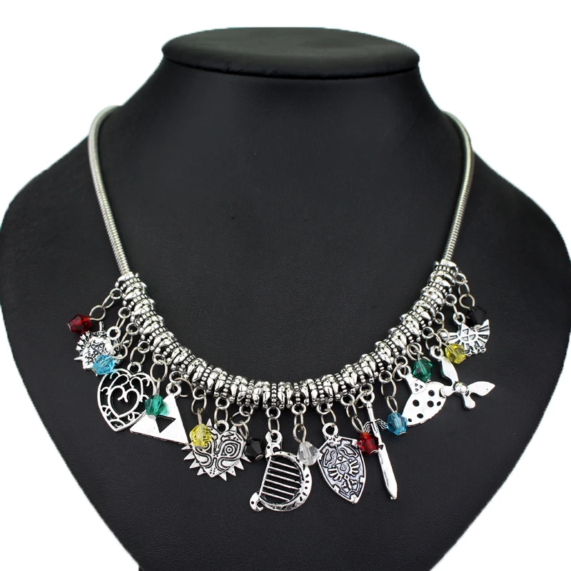 Sunhsine Jewelry The Legend Of Zelda Necklaces & Pendants Majoras Mask Heart Navi Necklace Triforce choker necklace With Beads
Sunhsine Jewelry The Legend Of Zelda Necklaces & Pendants Majoras Mask Heart Navi Necklace Triforce choker necklace With Beads