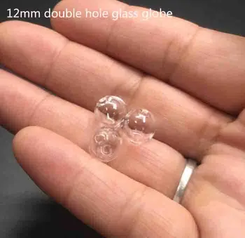 12mm round glass globe bubble with 2-3mm double hole glass vial pendant Perfume glass bottle beads necklace accessories 200pcs 
12mm round glass globe bubble with 2-3mm double hole glass vial pendant Perfume glass bottle beads necklace accessories 200pcs
