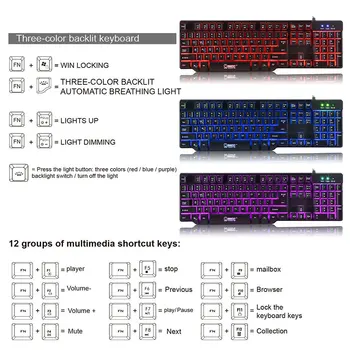 Gamer Equipment. Mechanical Keyboard 104 keys 19 keys non-conflict, removable keycaps LED Backlit for Gamer Computer PC
Gamer Equipment. Mechanical Keyboard 104 keys 19 keys non-conflict, removable keycaps LED Backlit for Gamer Computer PC