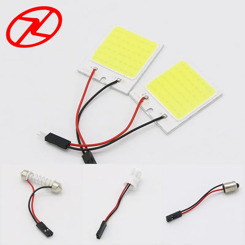 2pcs White COB Chip 48 smd LED Car Interior Light T10 Festoon ba9s Dome Adapter DC 12v Car Vehicle LED Panel lighter
2pcs White COB Chip 48 smd LED Car Interior Light T10 Festoon ba9s Dome Adapter DC 12v Car Vehicle LED Panel lighter