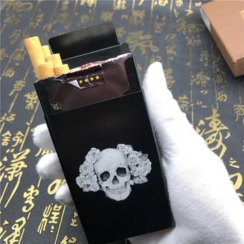Personalized DIY Rose Skull Tatoo Cigarette Case Laser Engraved Metal Cigarette Boxes Lighter Men Pocket Smoking Automatic Boxes
Personalized DIY Rose Skull Tatoo Cigarette Case Laser Engraved Metal Cigarette Boxes Lighter Men Pocket Smoking Automatic Boxes