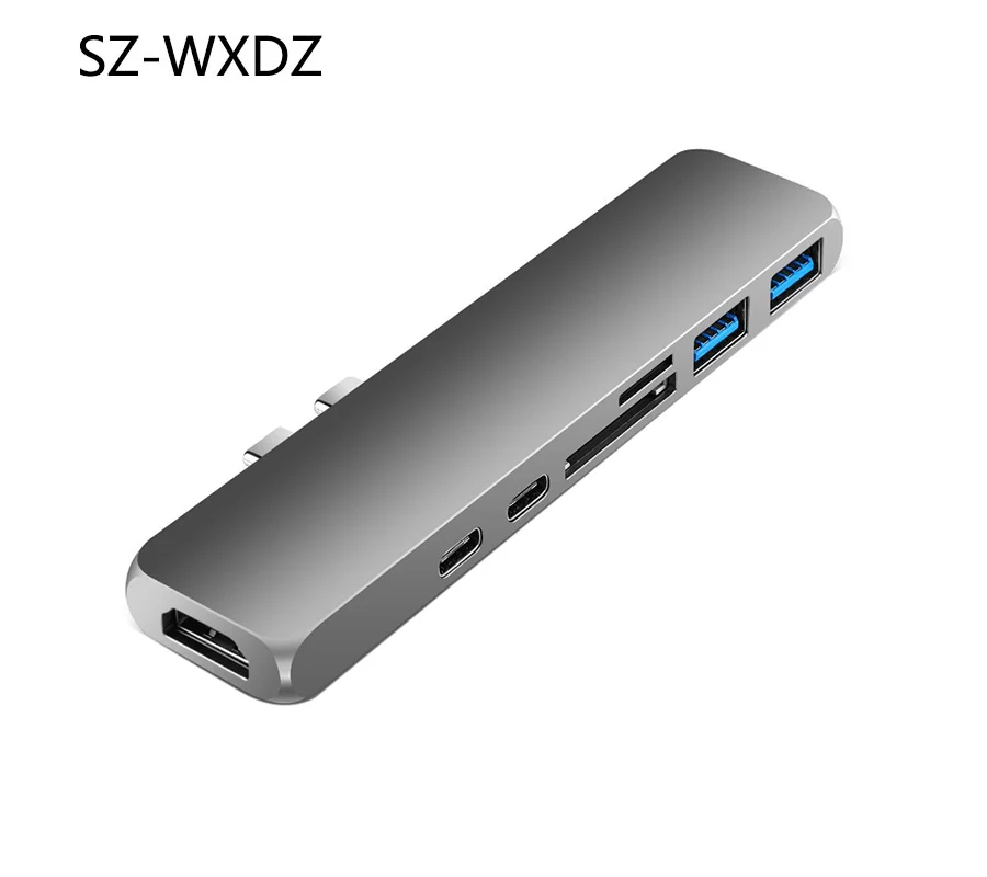 USB HDMI Hub Type C USB-C Hub Adapter 7in1 Dual Type C USB 3.1 Dock with HDMI 4k USB C USB3.0 SD/TF Card Reader for MacBook Pro
USB HDMI Hub Type C USB-C Hub Adapter 7in1 Dual Type C USB 3.1 Dock with HDMI 4k USB C USB3.0 SD/TF Card Reader for MacBook Pro