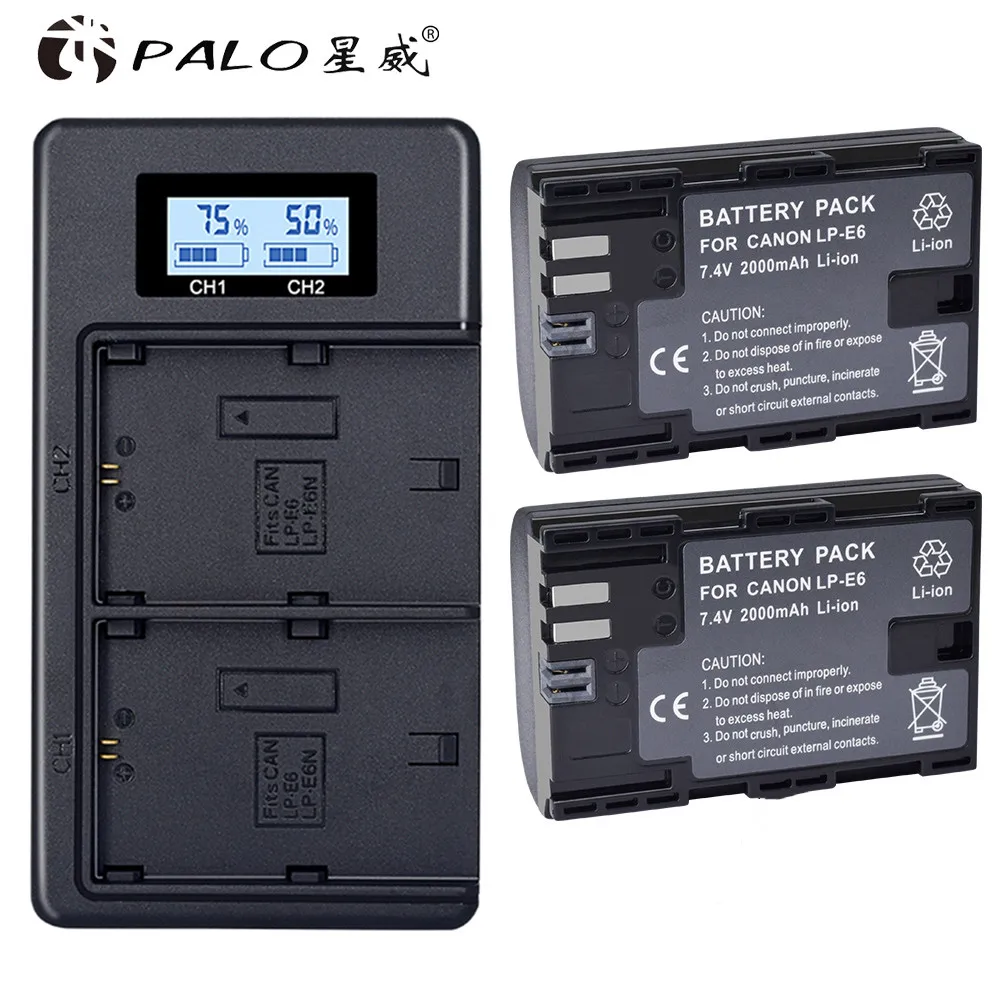 2x LP E6 LPE6 LP-E6 E6N Battery 2000mAh + LCD Dual Charger For Canon EOS 5DS R 5D Mark II 5D Mark III 6D 7D 80D EOS 5DS R Camera
2x LP E6 LPE6 LP-E6 E6N Battery 2000mAh + LCD Dual Charger For Canon EOS 5DS R 5D Mark II 5D Mark III 6D 7D 80D EOS 5DS R Camera