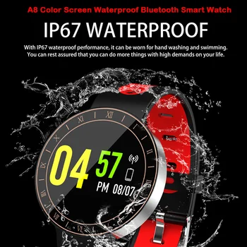 A8 Bluetooth Smart Watch Men Women Fitness Tracker Heart Rate Monitor Smart Bracelet Blood Pressure Meter Pedometer Android IOS
A8 Bluetooth Smart Watch Men Women Fitness Tracker Heart Rate Monitor Smart Bracelet Blood Pressure Meter Pedometer Android IOS