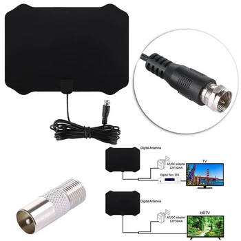 Indoor 100 Miles Antena Digital HDTV Black TV Antenna with Amplifier Signal Booster Surf Fox Antena HD TV Antennas Aerial
Indoor 100 Miles Antena Digital HDTV Black TV Antenna with Amplifier Signal Booster Surf Fox Antena HD TV Antennas Aerial