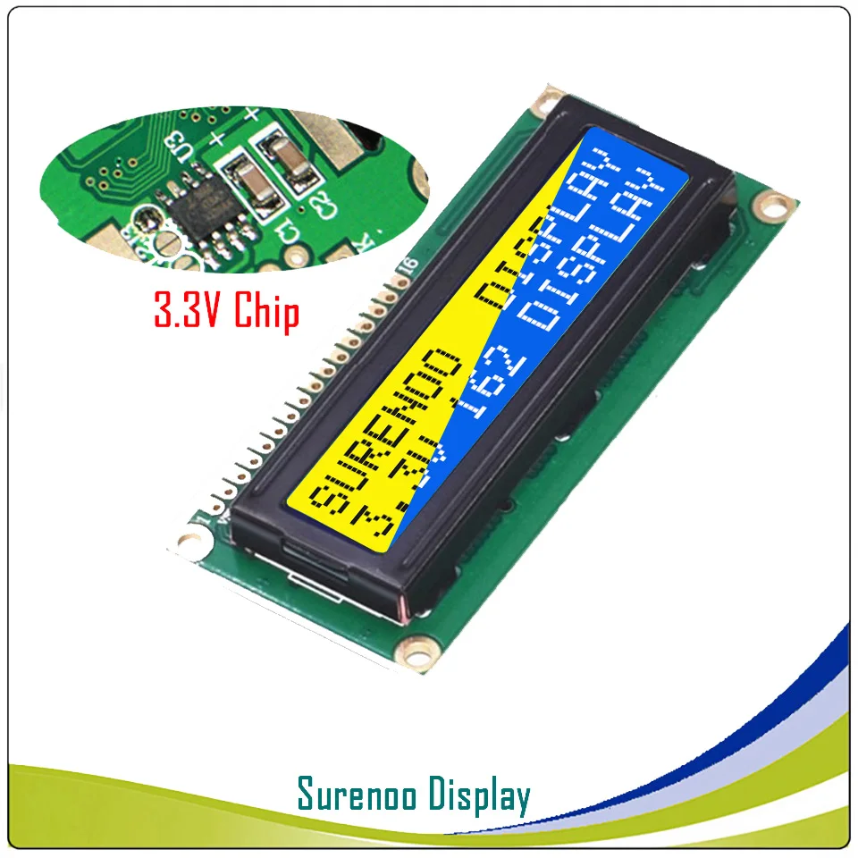 3.3V 162 16X2 1602 Character LCD Module Display Screen LCM Blue Negative LCD with White LED Backlight
3.3V 162 16X2 1602 Character LCD Module Display Screen LCM Blue Negative LCD with White LED Backlight