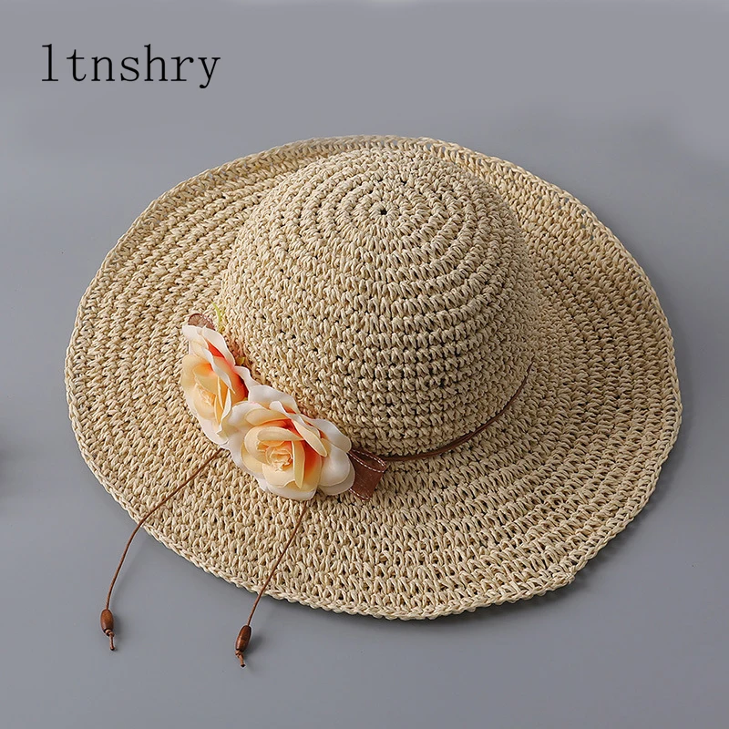 Wide side Ribbon Sun Hats bucket hat bow Flower Summer for Foldable hand made Straw Hat Female Casual Hat Beach cap Holiday
Wide side Ribbon Sun Hats bucket hat bow Flower Summer for Foldable hand made Straw Hat Female Casual Hat Beach cap Holiday