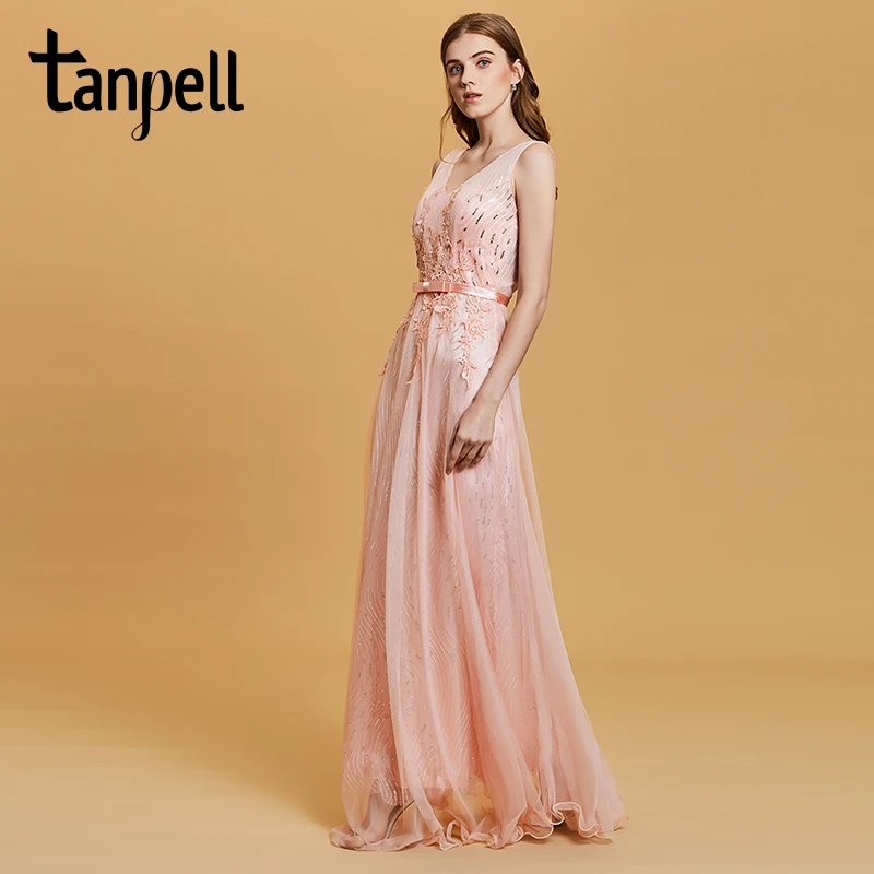 Tanpell sequins prom dress pink sleeveless floor length a line dresses women appliques backless formal evening long prom gown
Tanpell sequins prom dress pink sleeveless floor length a line dresses women appliques backless formal evening long prom gown