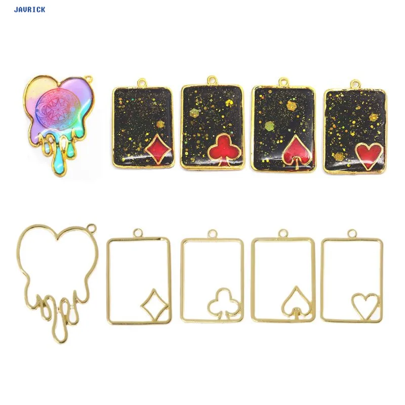 JAVRICK 5Pcs Poker Card Melting Heart Metal Frame Jewelry UV Resin Charm Bezel Setting Findings
JAVRICK 5Pcs Poker Card Melting Heart Metal Frame Jewelry UV Resin Charm Bezel Setting Findings