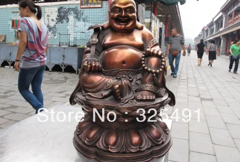 15 Chinese Buddhism Red Bronze Copper made Happy laughter Maitreya Buddha Statue z
15 Chinese Buddhism Red Bronze Copper made Happy laughter Maitreya Buddha Statue z