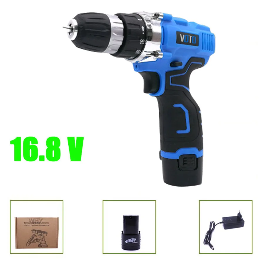VOTO V6 Battery Rechargeable Cordless Drill Electric Screwdriver Set Lithium Power Tools Screw Gun Driver 16.8V Blue 2018
VOTO V6 Battery Rechargeable Cordless Drill Electric Screwdriver Set Lithium Power Tools Screw Gun Driver 16.8V Blue 2018