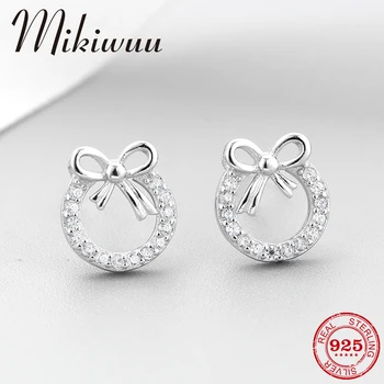 100% Real 925 Sterling Silver Round shape sparkling crystal CZ bow-knot Earrings fashion jewelry women accessories Handmade Gift
100% Real 925 Sterling Silver Round shape sparkling crystal CZ bow-knot Earrings fashion jewelry women accessories Handmade Gift