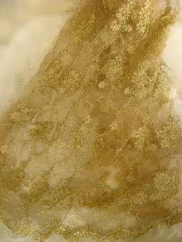 1 yard gold cord lace fabric, gold flowers mesh emroideried lace fabric, bridal lace vintage luxury high quality fabric
1 yard gold cord lace fabric, gold flowers mesh emroideried lace fabric, bridal lace vintage luxury high quality fabric