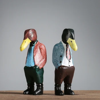 American Simple MR Duck 2PCS/SET Wood Animal Figurines furnishings Creative personality living room bedroom Ornament
American Simple MR Duck 2PCS/SET Wood Animal Figurines furnishings Creative personality living room bedroom Ornament
