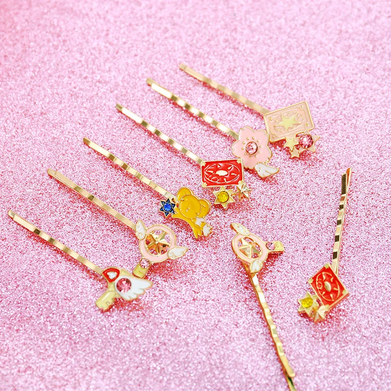 Captor Sakura Hairpin Duckbill Alloy Bobby Pin Barrette Hair Clip Hair Accessories High Quality Beauty Gift Girls Hairpin
Captor Sakura Hairpin Duckbill Alloy Bobby Pin Barrette Hair Clip Hair Accessories High Quality Beauty Gift Girls Hairpin