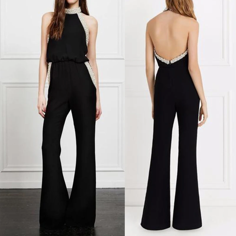 5XL Celmia Women Sexy Halter Long Jumpsuits 2019 Summer Sleeveless Rompers Casual Slim Sequins Wide Leg Pants Plus Size Overalls
5XL Celmia Women Sexy Halter Long Jumpsuits 2019 Summer Sleeveless Rompers Casual Slim Sequins Wide Leg Pants Plus Size Overalls