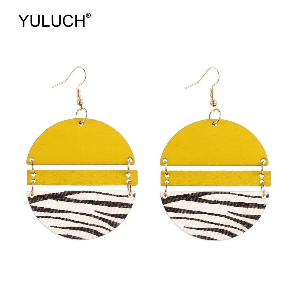 YULUCH 2019 Ethnic African Indian Boho Zebra Acrylic & Wooden Semicircle Pendant Earrings For Lady Fashion Drop Earrings Jewelry
YULUCH 2019 Ethnic African Indian Boho Zebra Acrylic & Wooden Semicircle Pendant Earrings For Lady Fashion Drop Earrings Jewelry
