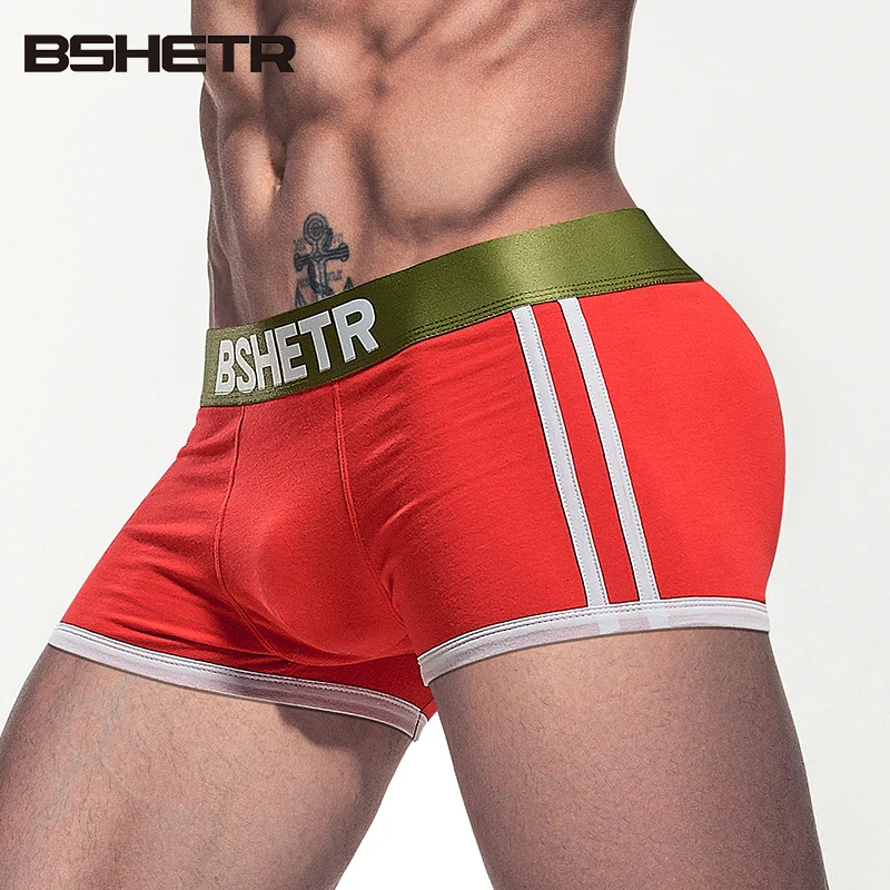 

BSHETR Brand Hot Sale Boxers Shorts Panties Men Underwear Sexy Cueca Trunks Gay Male Cotton Briefs Man Underpants Boxer Soft