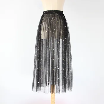 Gauze half slip singler layer transparent medium long underskirt spring and autumn stars sequins petticoat Cover skirt
Gauze half slip singler layer transparent medium long underskirt spring and autumn stars sequins petticoat Cover skirt