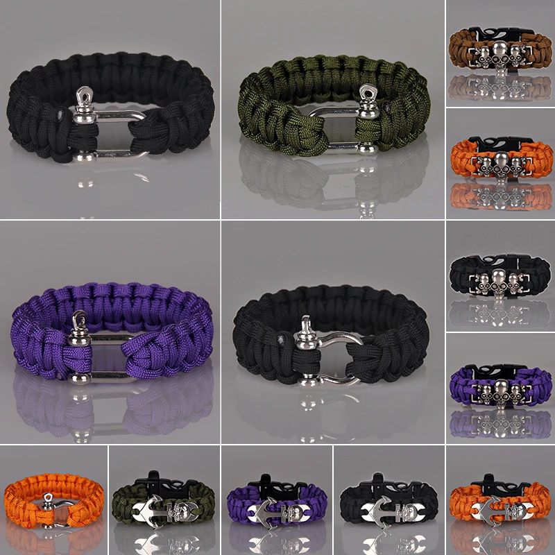 5 Color Outdoor Rescue Bracelet Black Hand Made Rope Paracord Bracelet Men Jewelry Braided Survival Bracelets Men's Bracelet
5 Color Outdoor Rescue Bracelet Black Hand Made Rope Paracord Bracelet Men Jewelry Braided Survival Bracelets Men's Bracelet